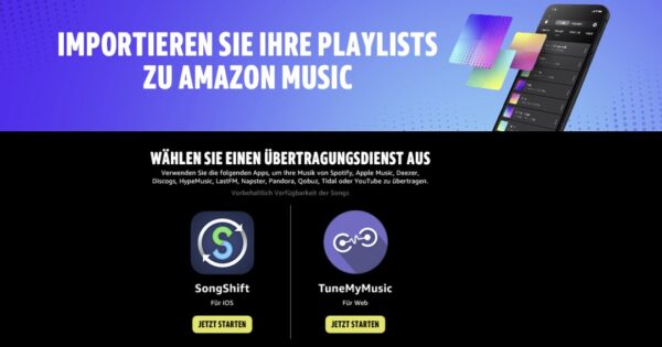 Amazon Music Playlist importieren