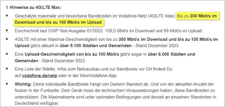 Vodafone senkt die maximal mögliche Download-Geschwindigkeit - die Umstellung im Kleingedruckten ist bereits erfolgt