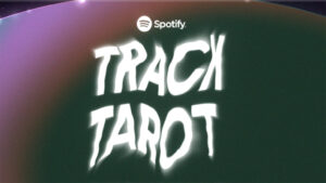 Screenshot von der Desktop-Browseransicht der Funktion namens Spotify Track Tarot