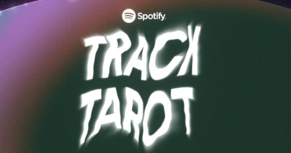 Screenshot von der Desktop-Browseransicht der Funktion namens Spotify Track Tarot