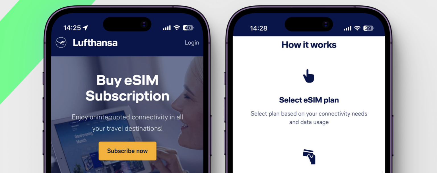 Lufthansas eSIM-Angebot für Reisende. (Bild: Lufthansa Innovation Hub)