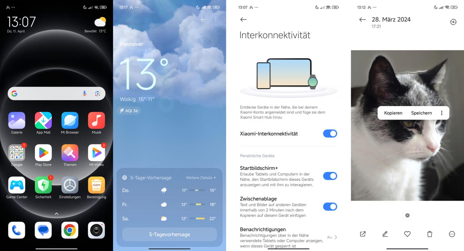 Screenshots von HyperOS auf dem Xiaomi 14 Ultra