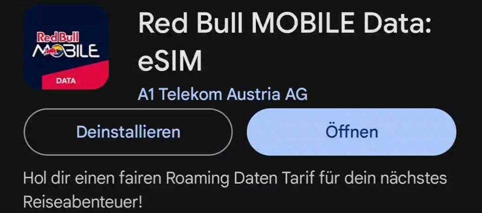 Die Red Bull Mobile App wird vom österreichischen Mobilfunkanbieter A1 Austria umgesetzt