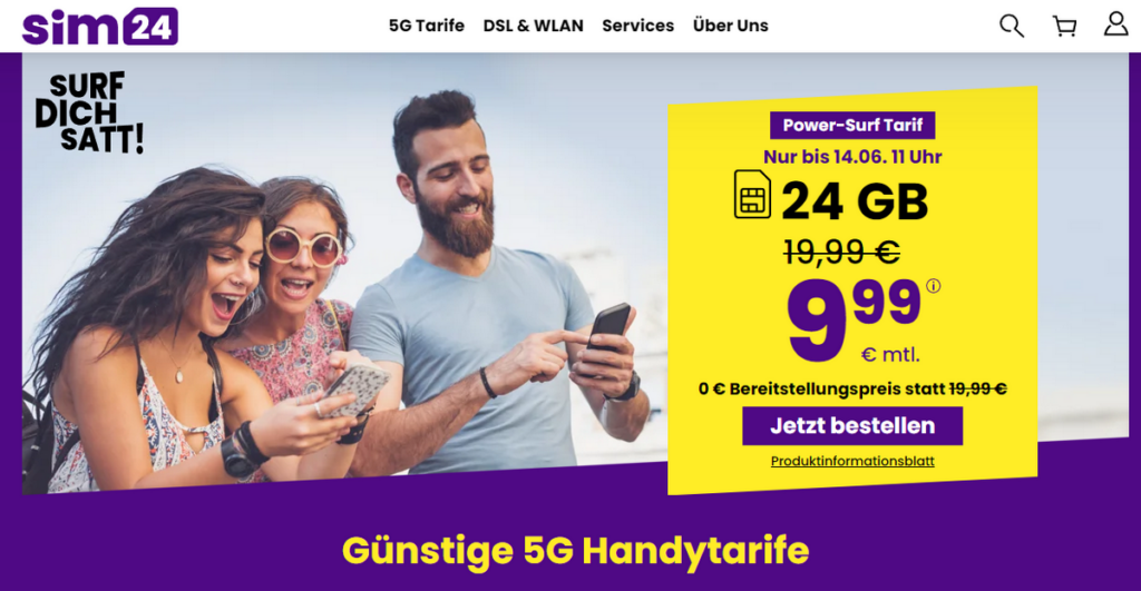 sim24 Das bietet die neue Handytarifmarke von Drillisch