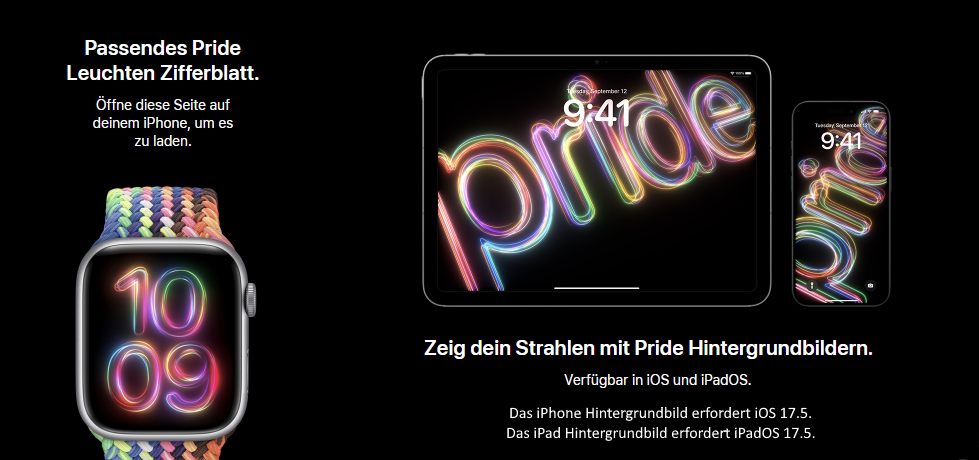 Pride Wallpaper für Watch, iOS und iPadOS.