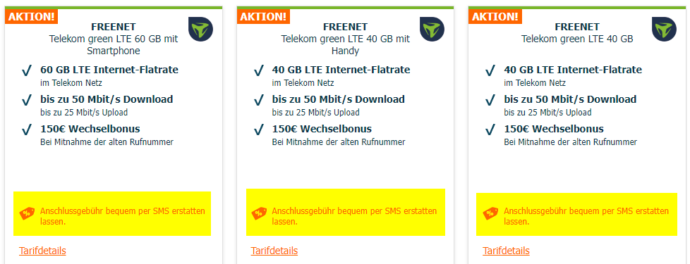 freenet Anschlussgebühr