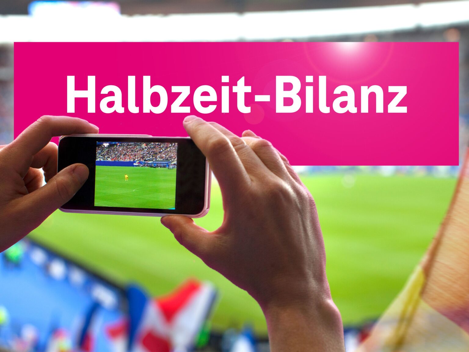 Symbolfoto der Telekom zur Halbzeit-Bilanz in. Bezug auf den Handyempfang zur Fußball-EM