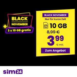 sim24 Black Nov 10 GB Teaser vom 18.11.2025