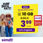 sim24 Deal 10 GB für 3,99 Euro