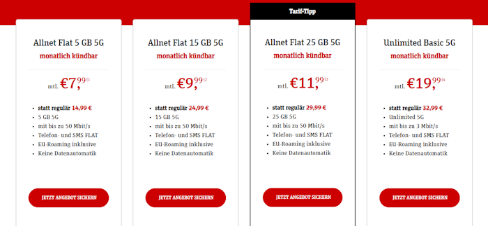 Talkline 5G-Allnet-Flats