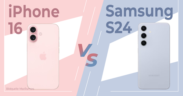 iPhone 16 vs. Galaxy S24 im Vergleich