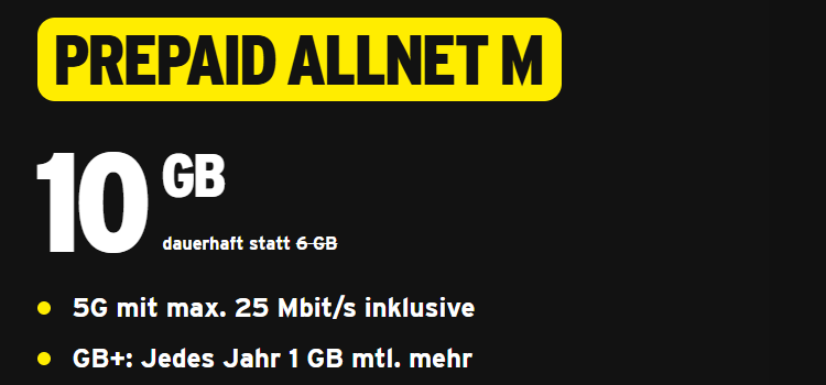 congstar Prepaid Allnet M mit 5G