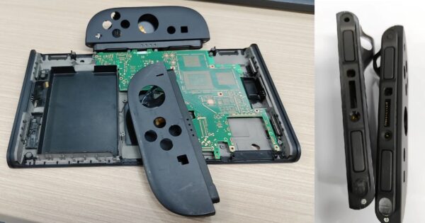 Sehen wir hier Bauteile und Controller der Nintendo Switch 2?