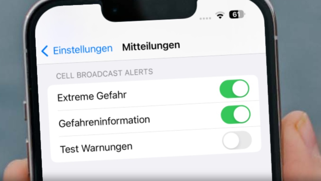 Notfallnachrichten ausschalten (iOS)