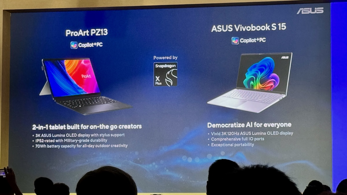 ASUS Copilot+ PCs mit Qualcomm Snapdragon S Plus