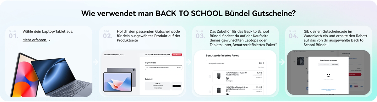 Huawei Back to School Deals - Gutscheinbündel - How-to