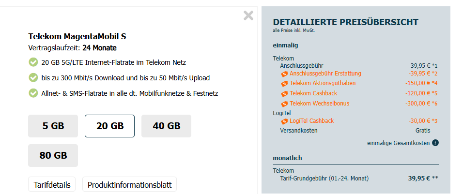 MagentaMobil Aktion bei LogiTel