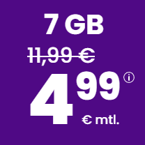 sim24 Kracher: 7 GB für 4,99 €