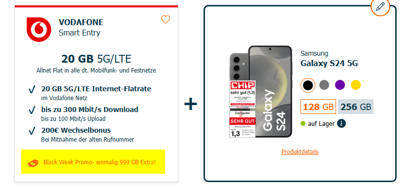 Vodafone Smart 999 GB Datengeschenk