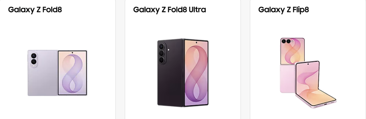 Galaxy Z 8 Reihe mit Galaxy Watch9 im Samsung Shop