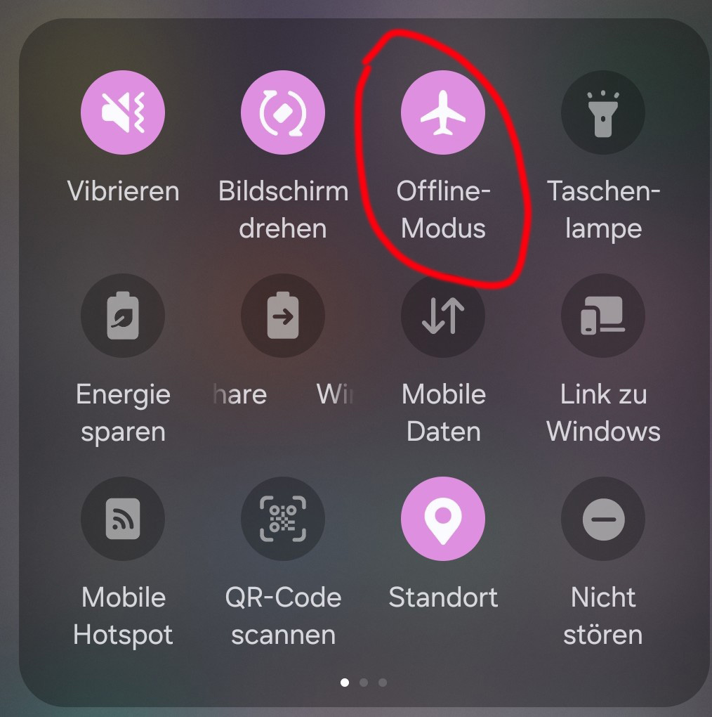 Offline-Modus heißt häufig auch der Flugmodus unter Android. (Screenshot: Handyhase)