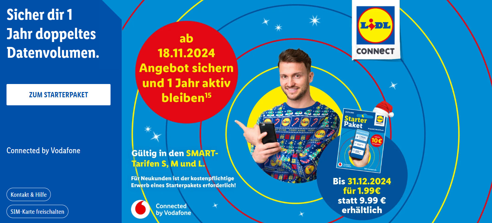 LIDL Connect Aktion mit doppelt Daten und reduziertem Startpaket