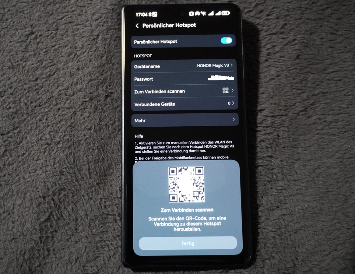 QR-Code für Hotspot