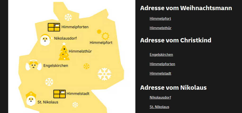 Adventsgrüße vom Christkind oder Weihnachtsmann