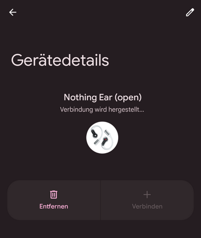 Nothing Ear Open: Bluetooth-Verbindung nicht immer möglich