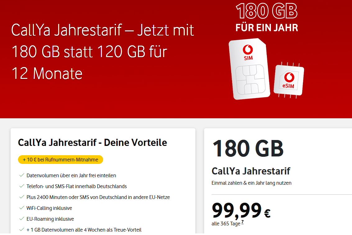 CallYa Jahrespaket Im Check 180 GB F r 99 99 CallYa Jahrespaket Im Check 180 GB F r 99 99