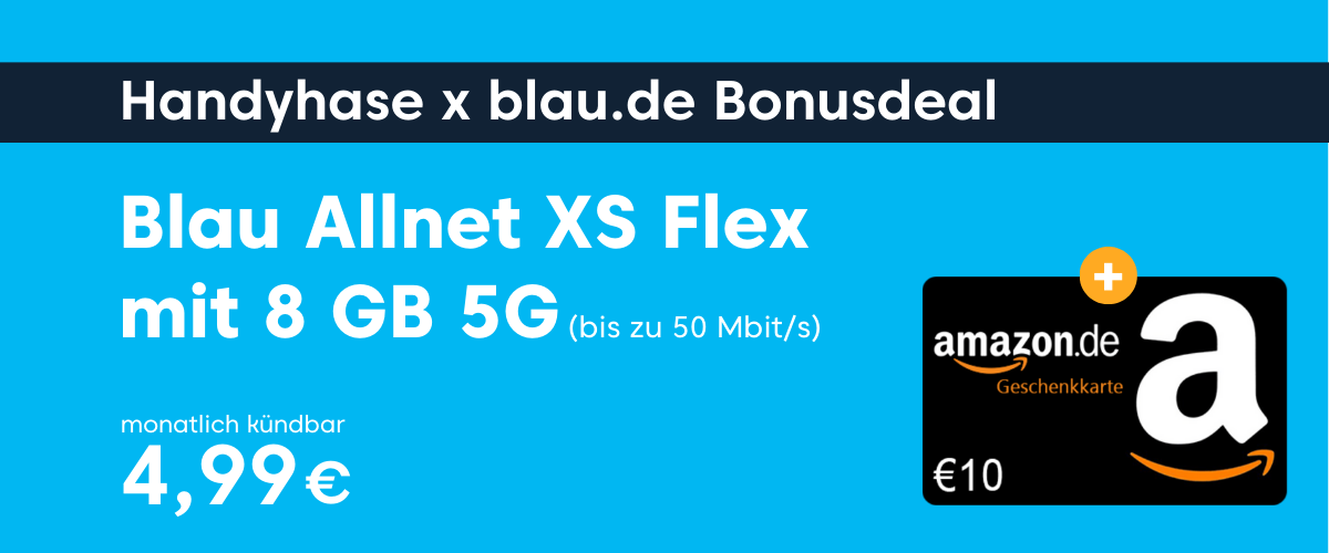 Handyhase Blau-Bonusdeal Allnet XS Flex Gutschein BestChoice Amazon