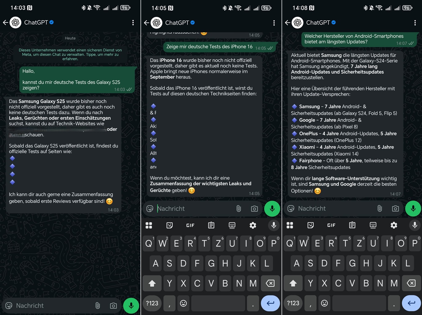 ChatGPT Beispiele
