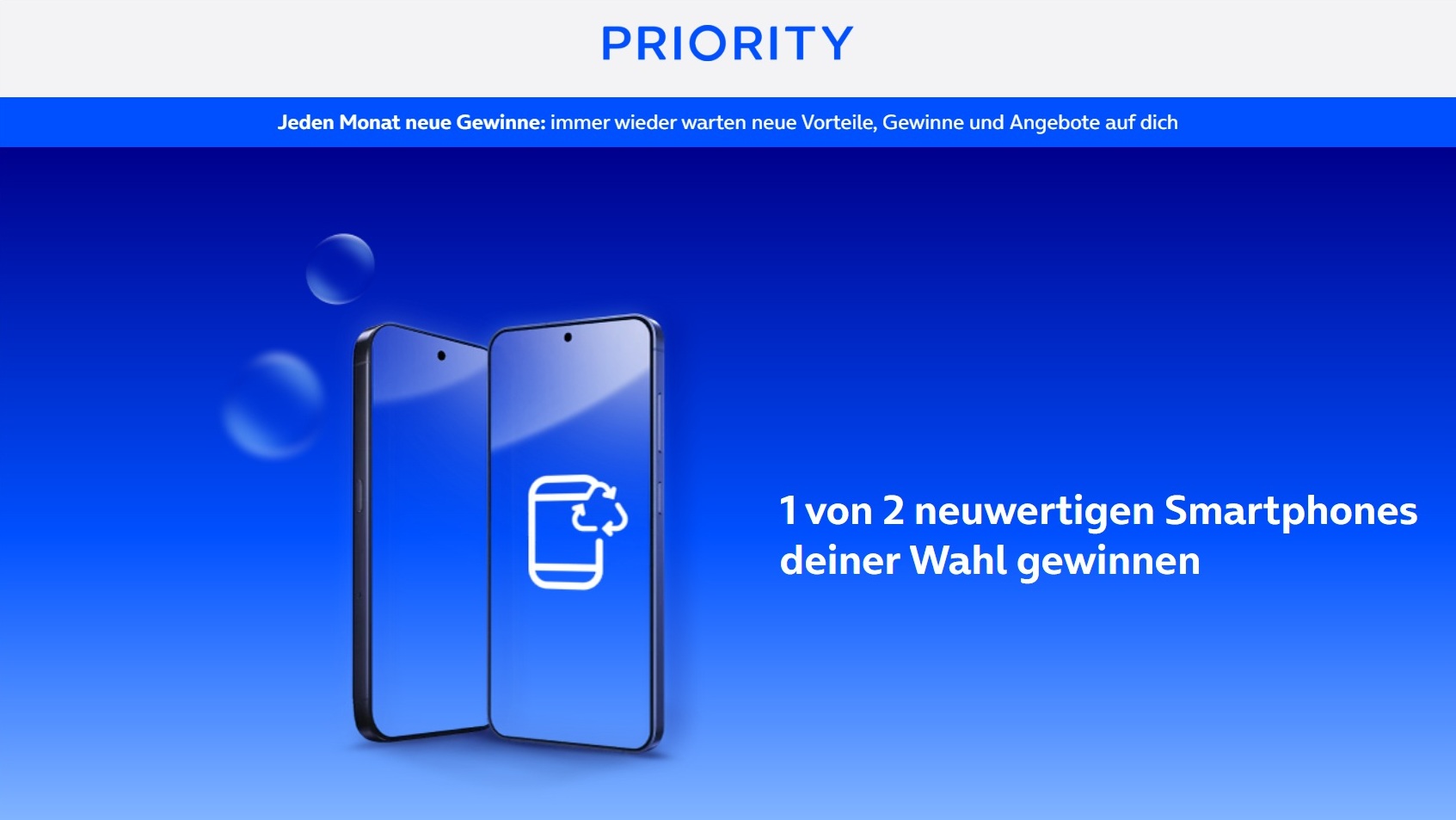 O₂ Priority verlost erneuerte Handys