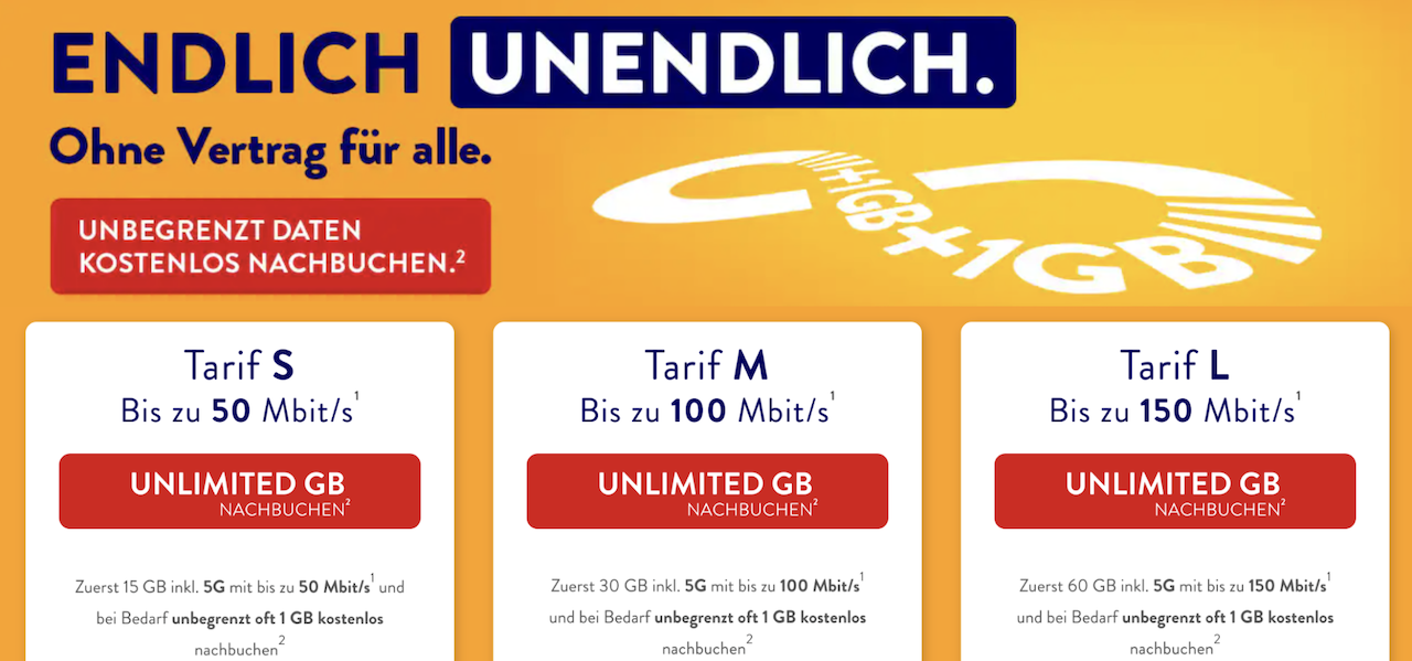 ALDI TALK Unlimited Tarife