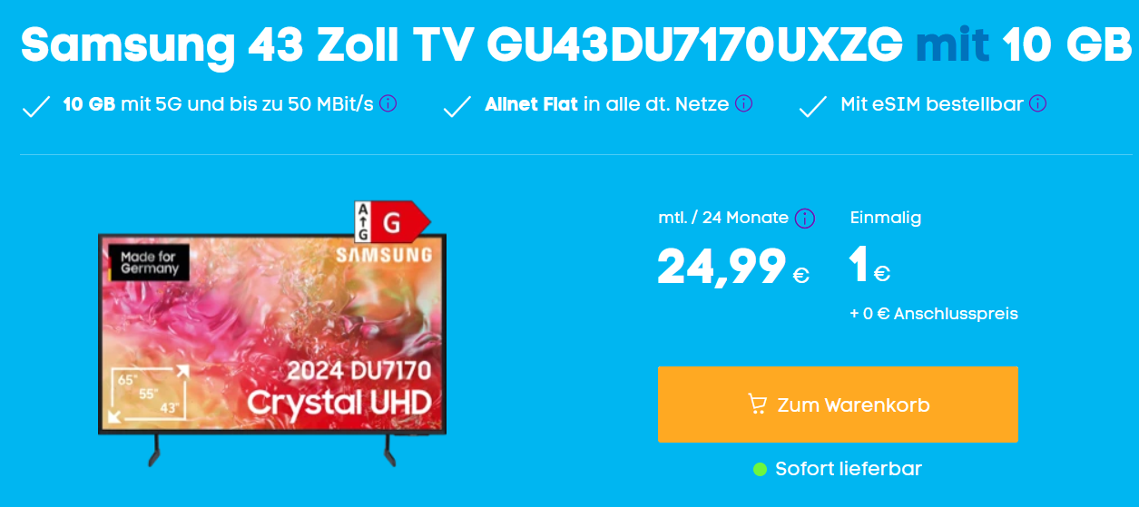 Blau Samsung TV Deals