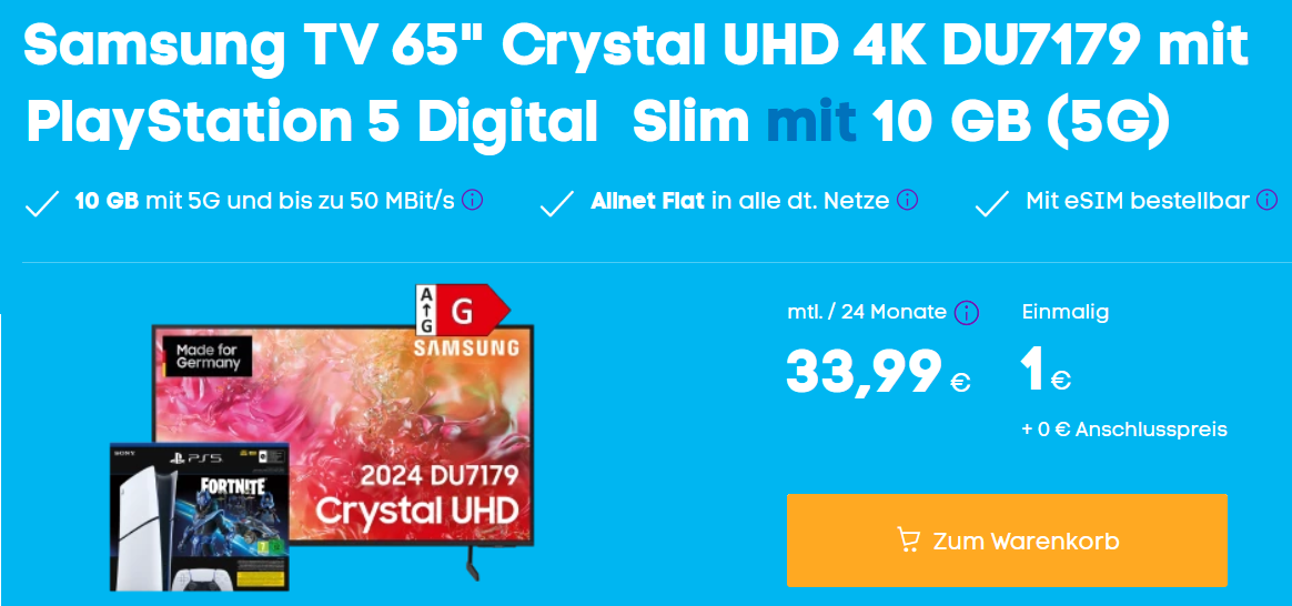 Blau TV PS5 Dark Deal