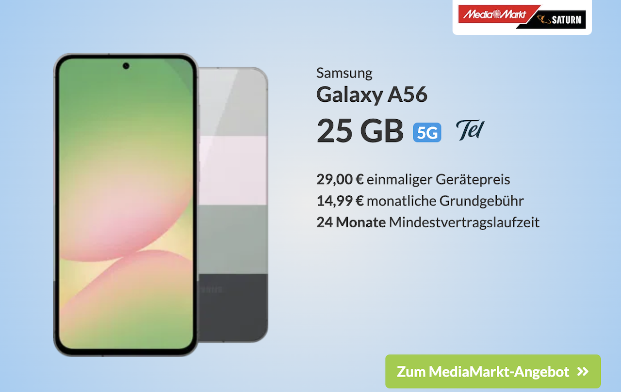 Samsung Galaxy A56 freenet Allnet-Flat MediaMarktSaturn