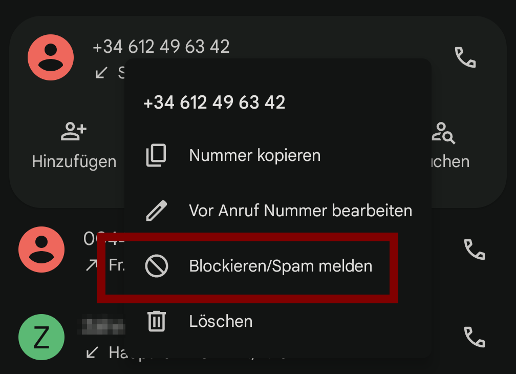 Spam aus Spanien blockieren