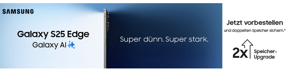 Galaxy S25 Edge mit Speicher-Upgrade
