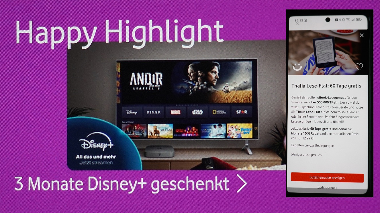 Unterhaltung von Vodafone geschenkt