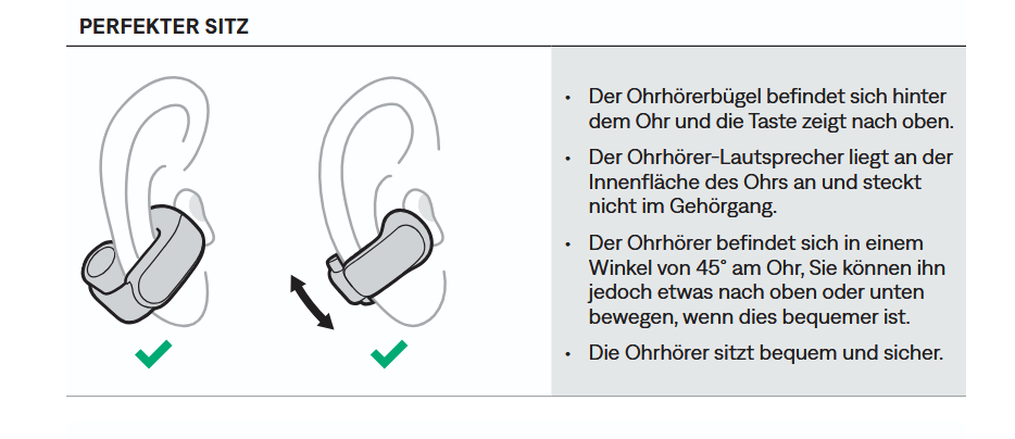 Bose Open Ear Sitz am Ohr