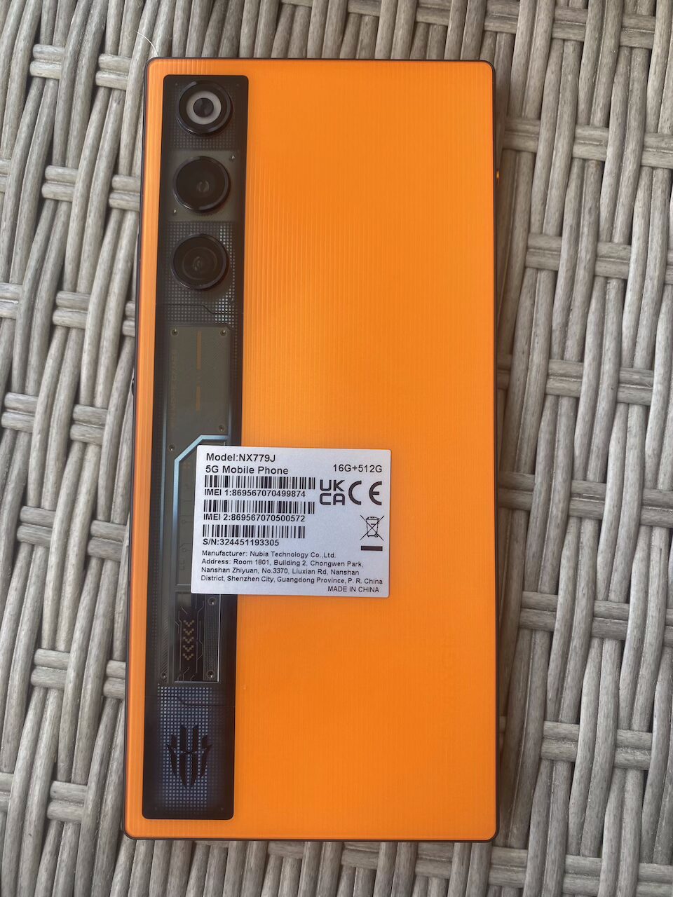 Nubia RedMagic 10 Air Rückseite