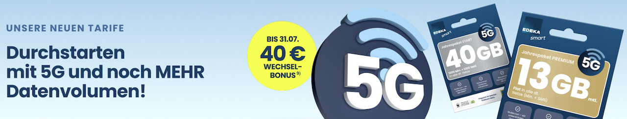 EDEKAsmart Jahrestarife 40 € Wechselbonus