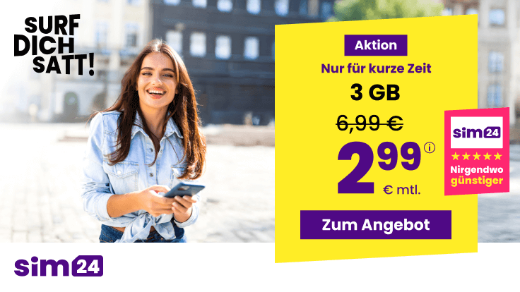 sim24 3 GB Aktion
