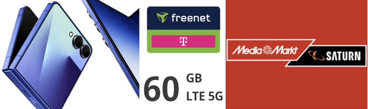 Samsung Galaxy Z Flip 7 (256 GB) + Buds 3 Pro + freenet Allnet-Flat 60 GB 5G (Telekom-Netz)