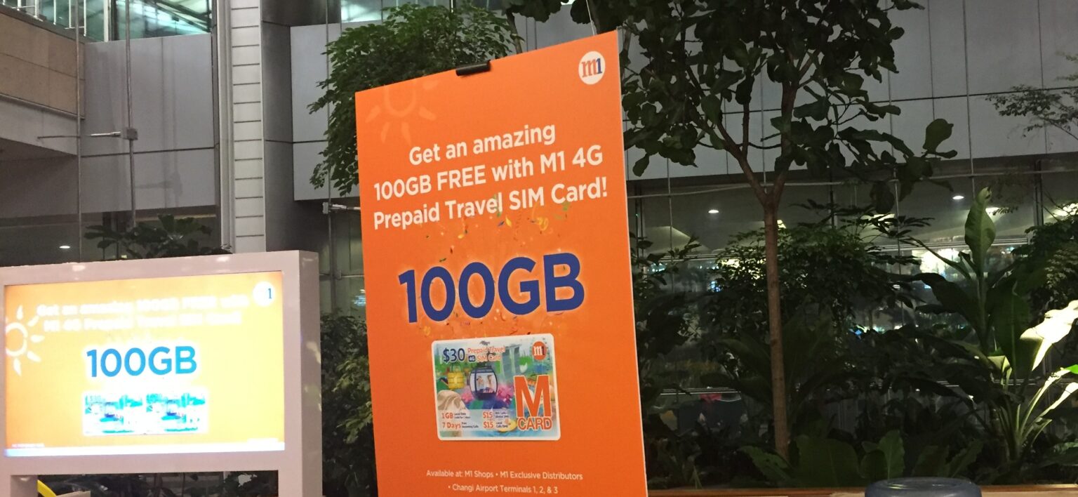 Angebot 100 Gigabyte am Stand für 30 SGD.