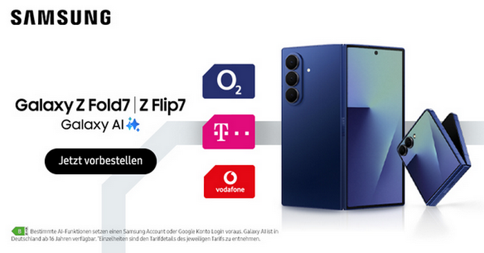Samsung Tarifwelt mit Z Fold und Flip 7