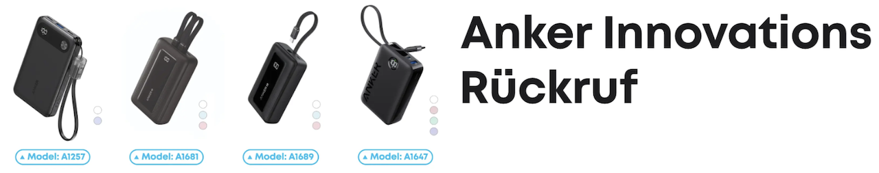 Anker Powerbanks Rückruf News