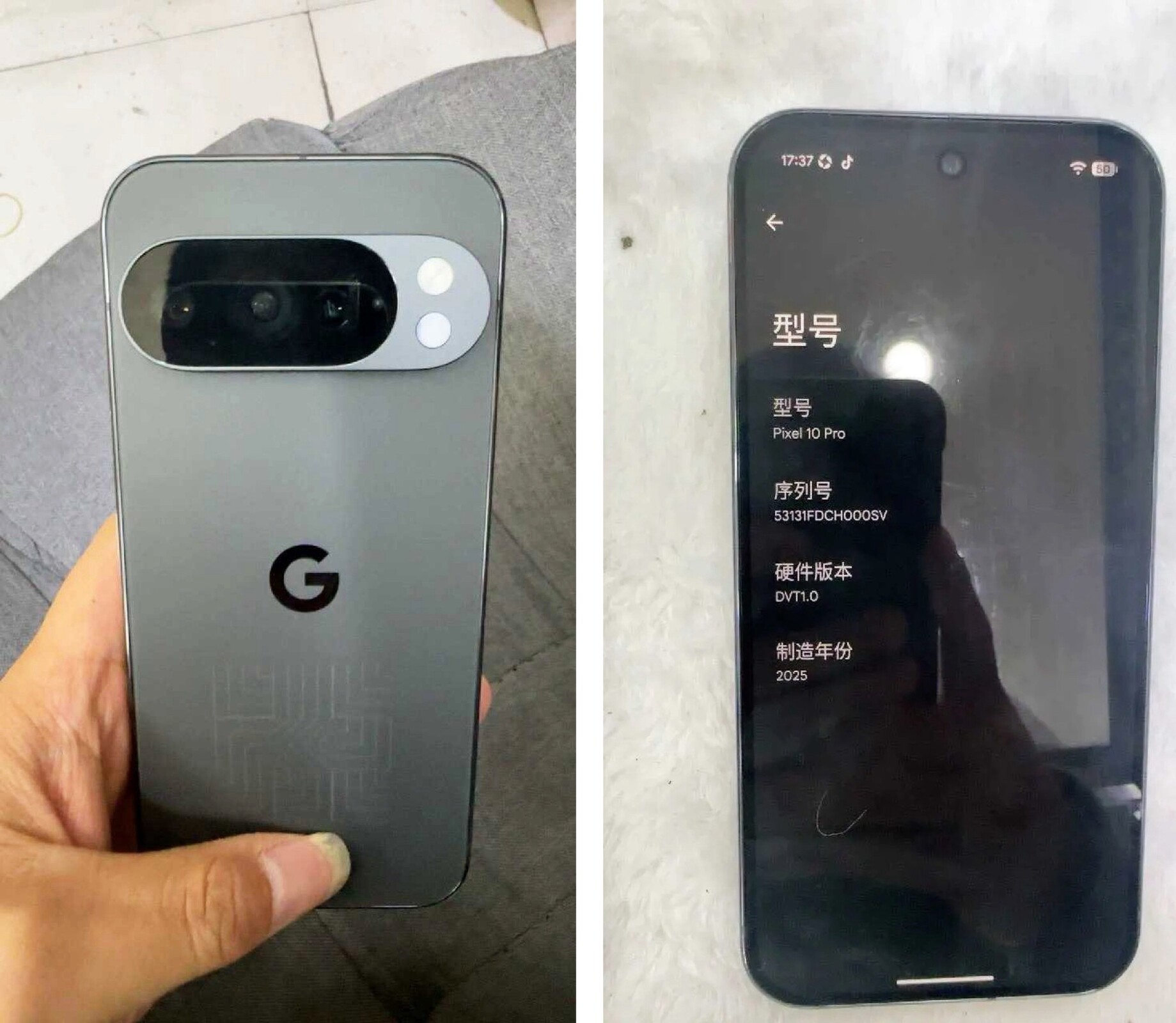 Das Foto soll einen Prototypen vom Google Pixel 10 Pro XL zeigen. (Foto: Mystic Leaks)