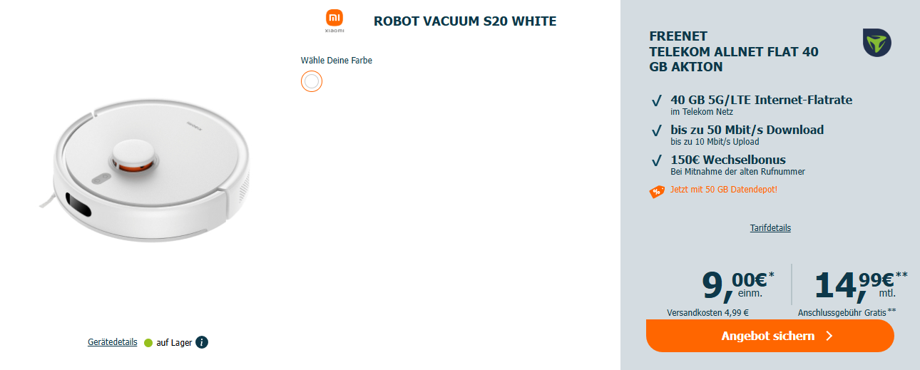 Robot Vacuum S20 white